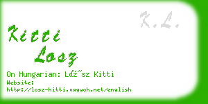 kitti losz business card